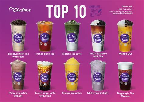 chatime characters|THE CHATIME MENU .